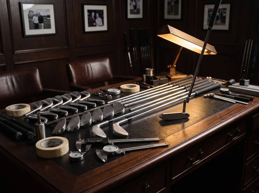 Club fitting bench in the Performance Center — concept photography