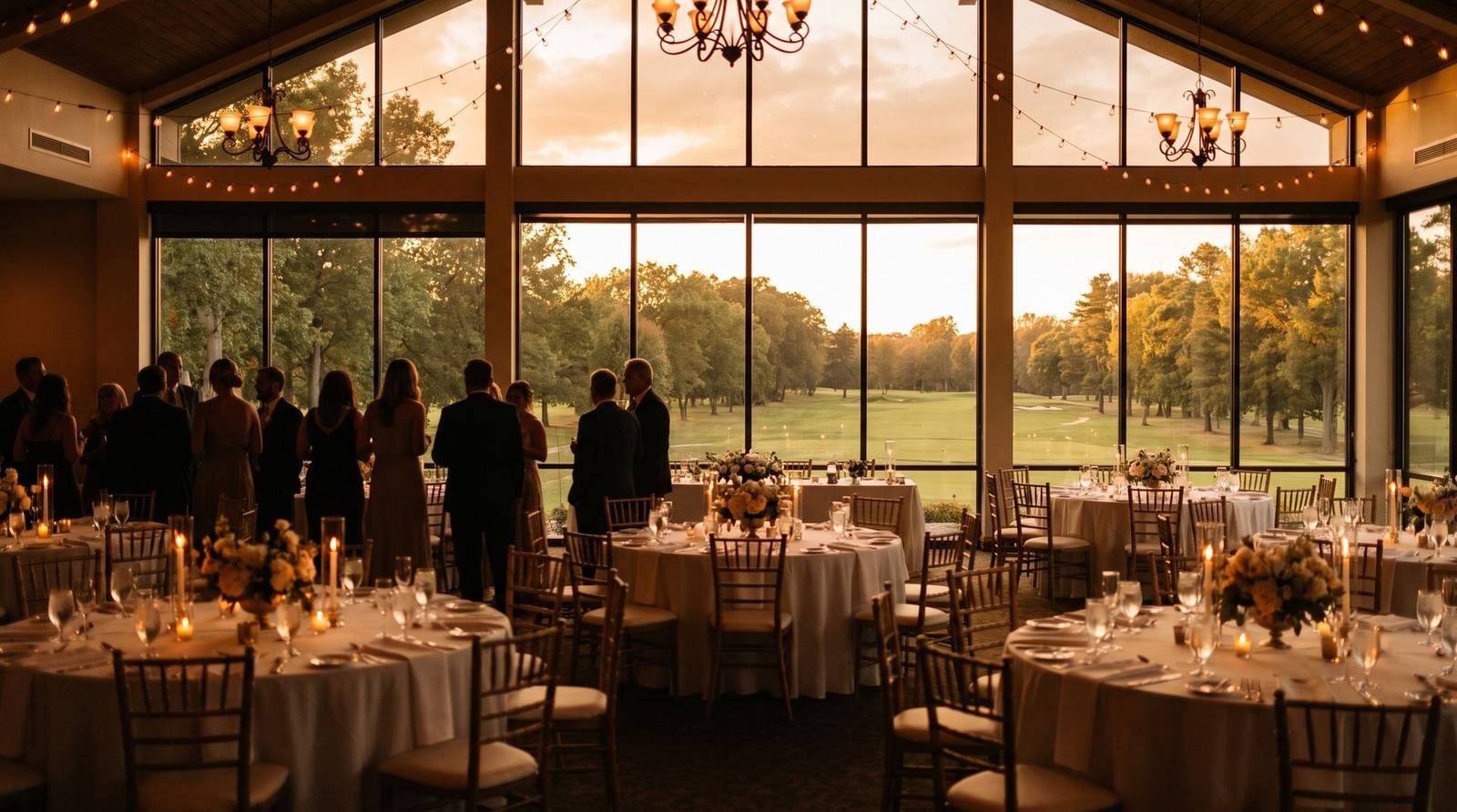 Reception in the Creekside banquet room — concept photography